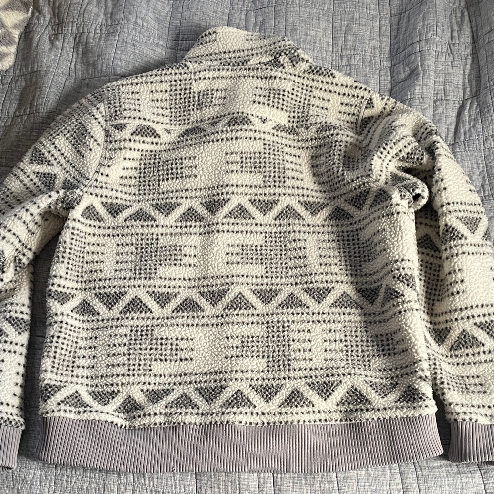 Carhartt Cream and Gray Patterned Womens Fleecw Jacket - Picture 5 of 5